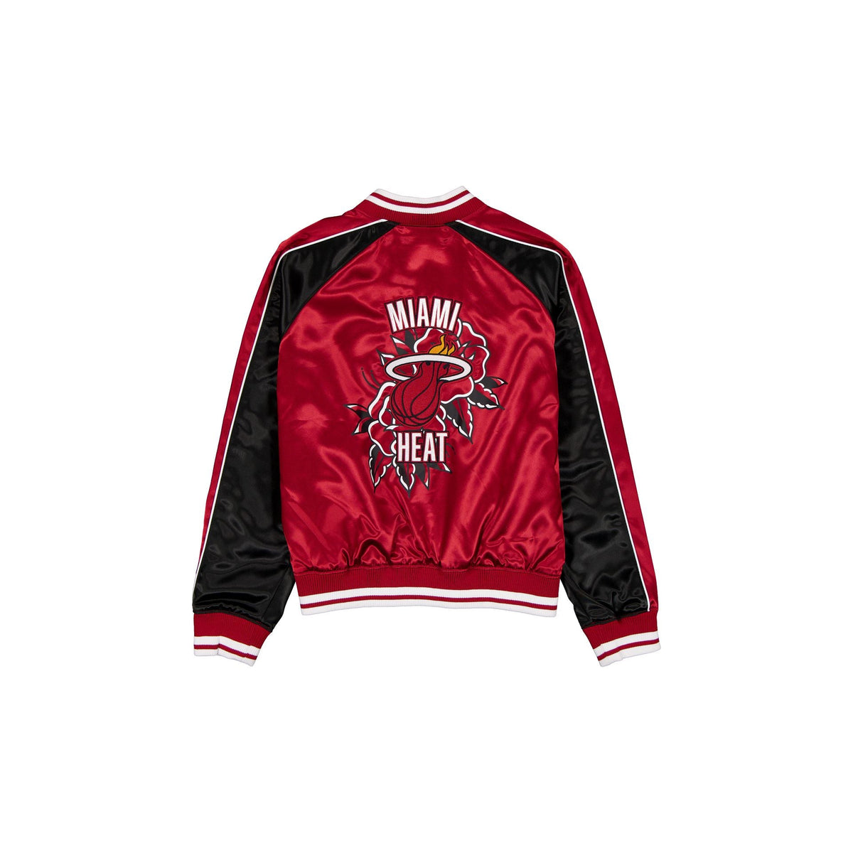 Miami Heat Women's Floral Satin Varsity Jacket