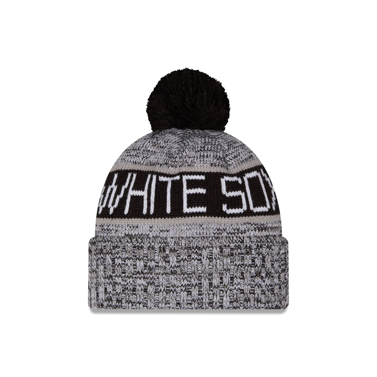 Chicago White Sox Tri Color Pom Knit Hat