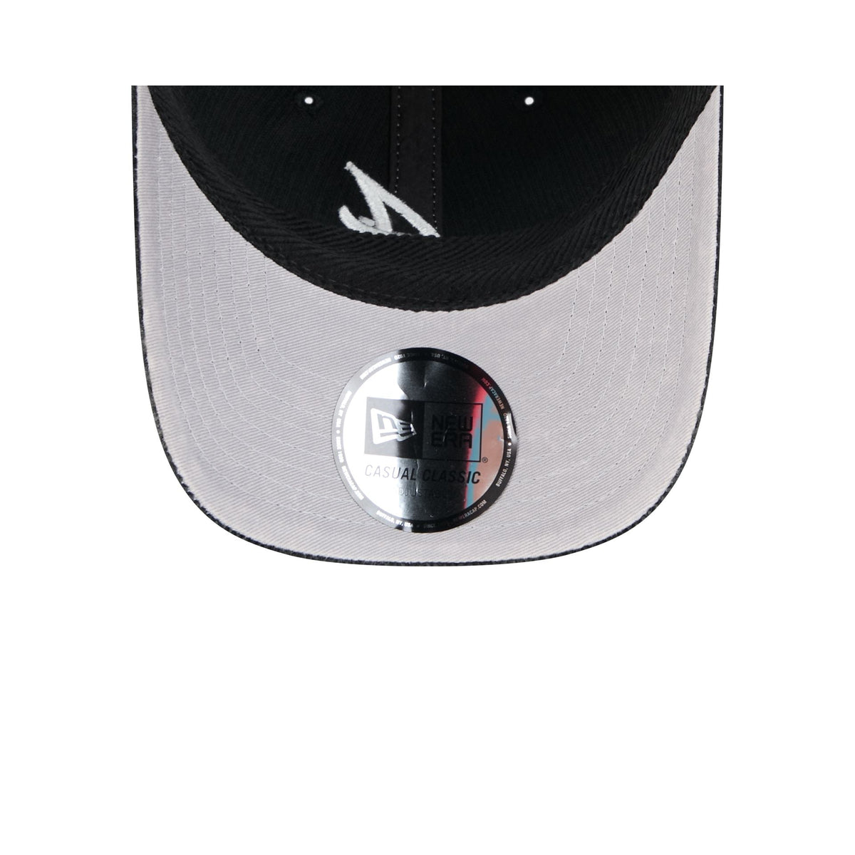 Atlanta Braves Washed Black Corduroy Casual Classic Adjustable Hat