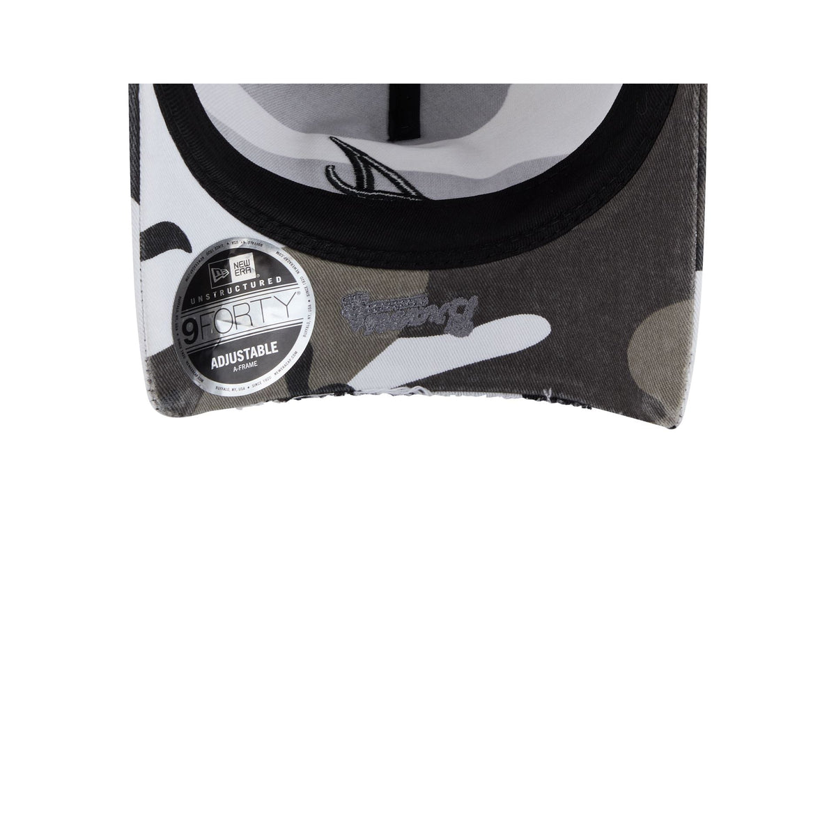 Atlanta Braves Washed Camo 9FORTY A-Frame Unstructured Cut-Off Visor Snapback Hat