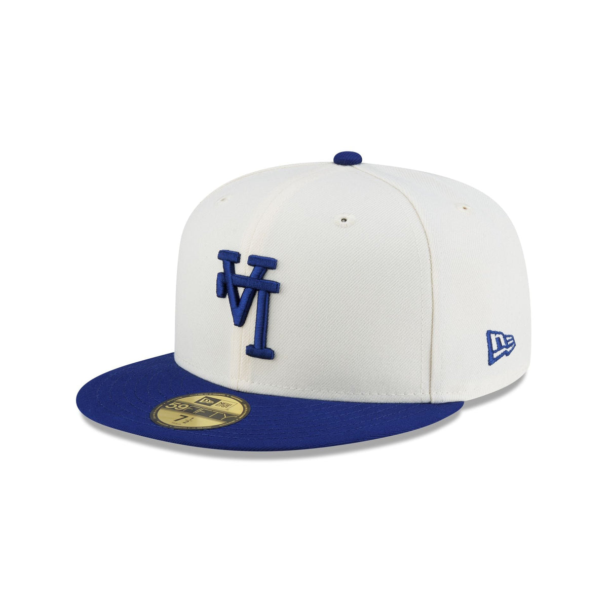 Los Angeles Dodgers Upside Down Logo Cream 59FIFTY Fitted Hat