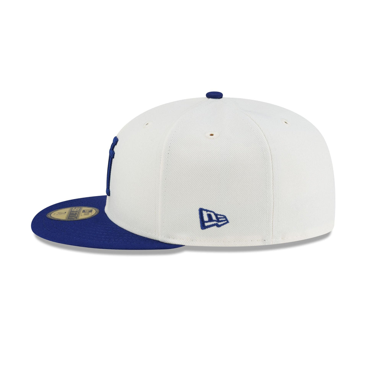 Los Angeles Dodgers Upside Down Logo Cream 59FIFTY Fitted Hat