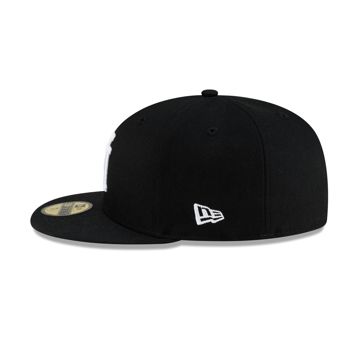 Los Angeles Dodgers Upside Down Logo Black 59FIFTY Fitted Hat