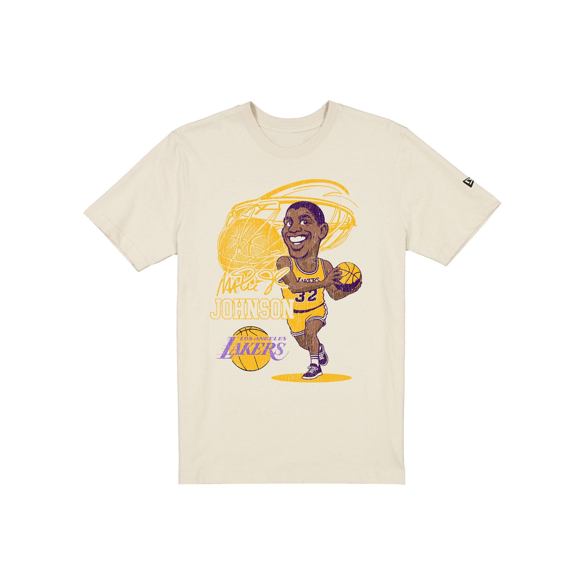 Los Angeles Lakers Hardwood Classics Magic Johnson Caricature T-Shirt
