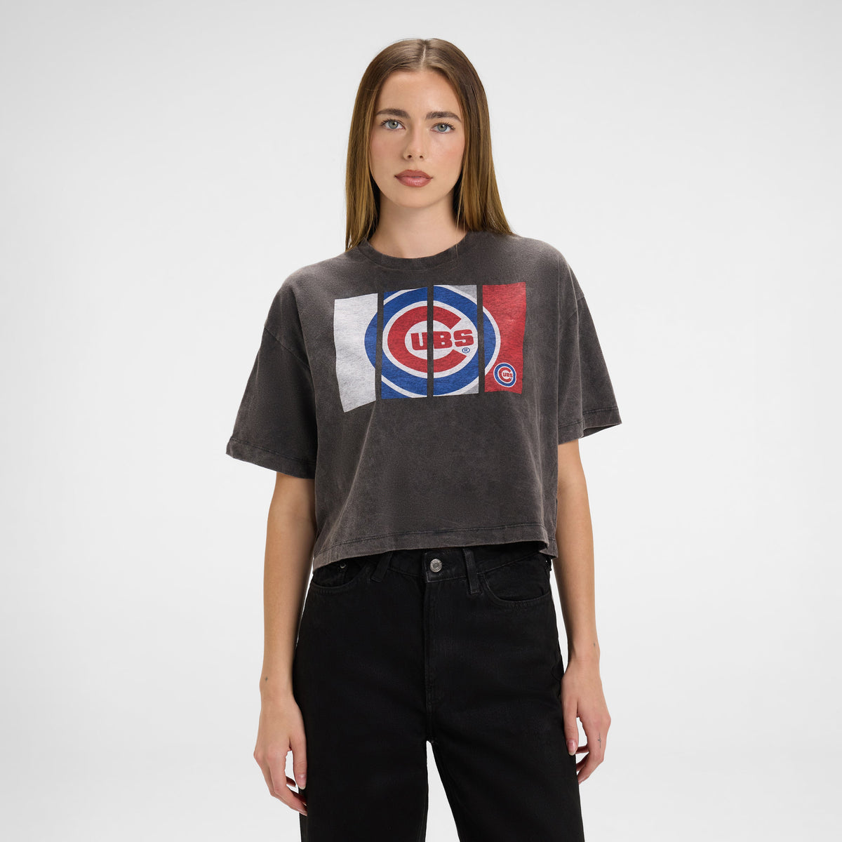 Los Angeles Lakers Sport Night Black Cropped Women's T-Shirt