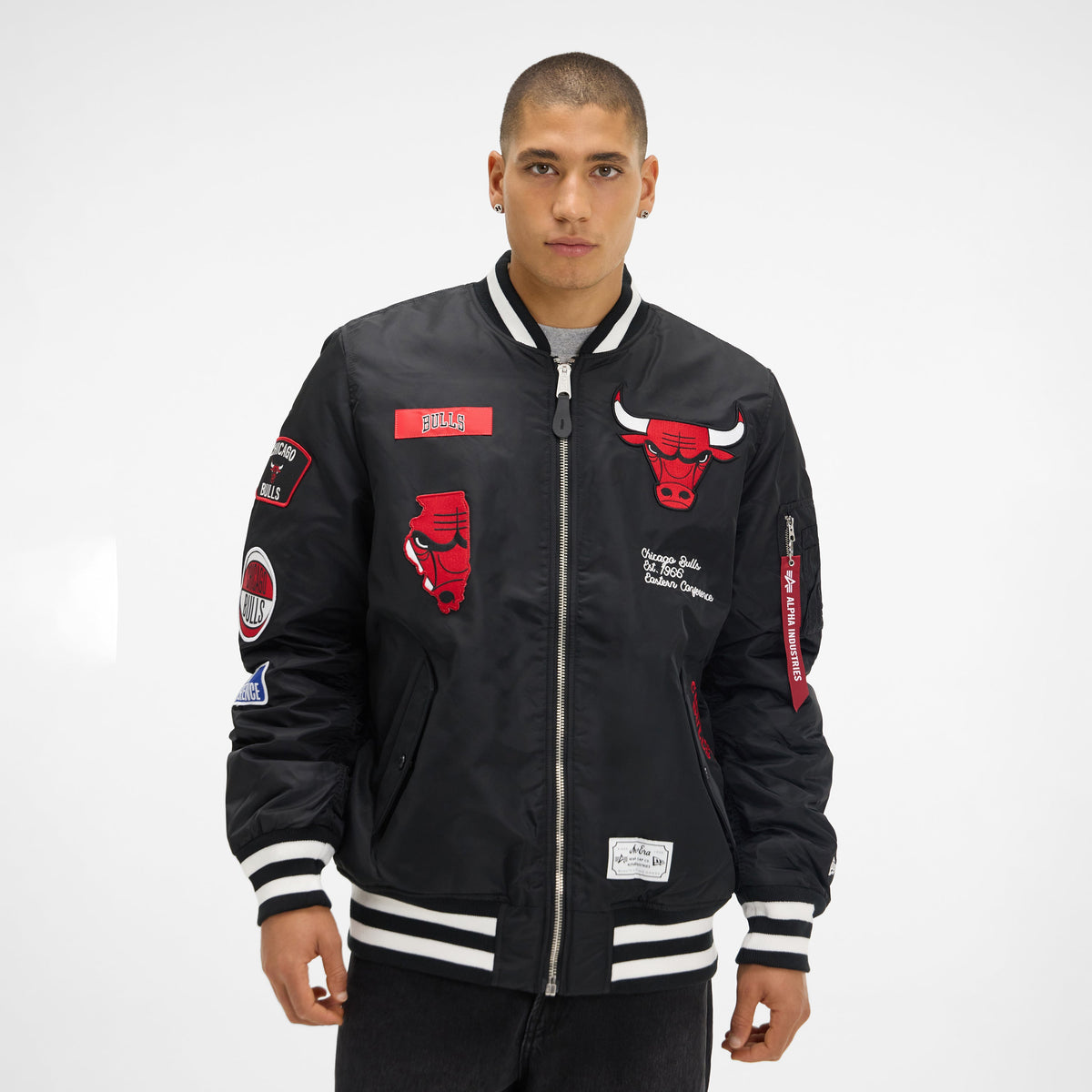 Alpha Industries x New York Knicks Blue MA-1 Bomber Jacket