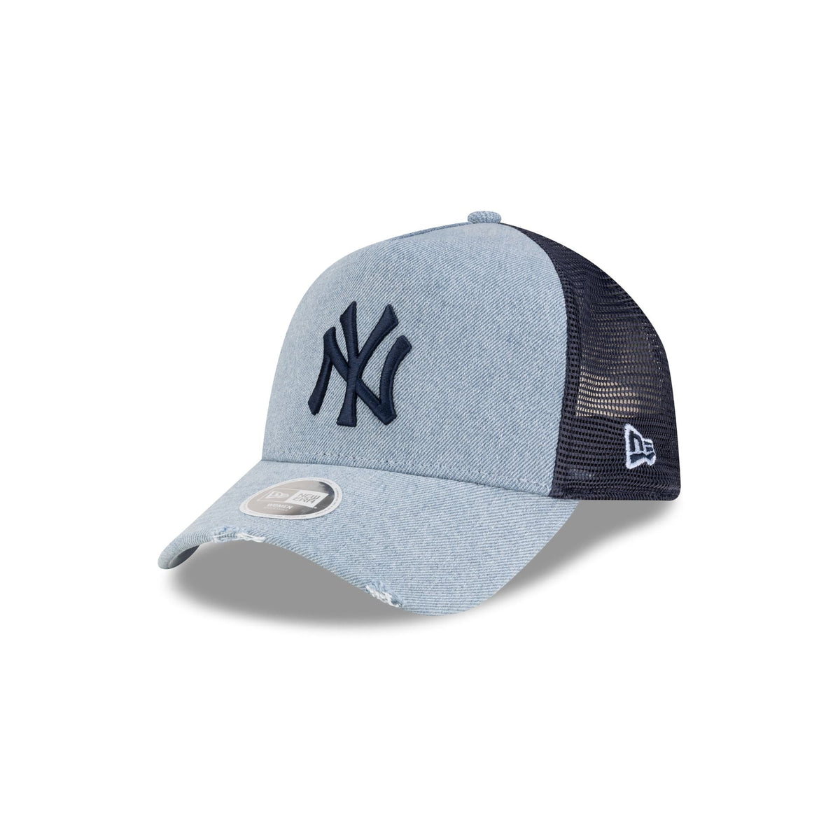 New York Yankees Denim Blue Women's 9FORTY A-Frame Trucker Hat