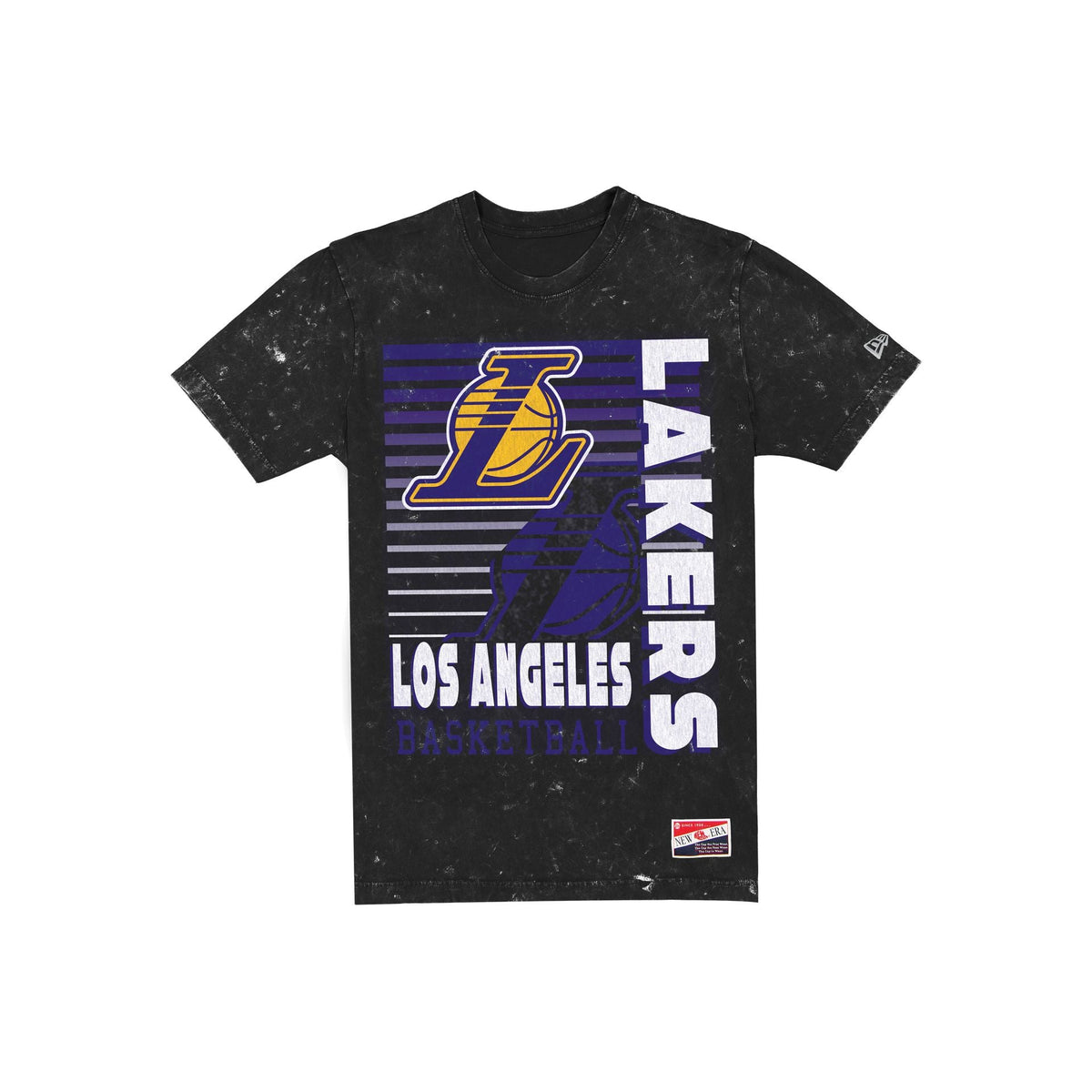 Los Angeles Lakers Throwback Washed Black T-Shirt
