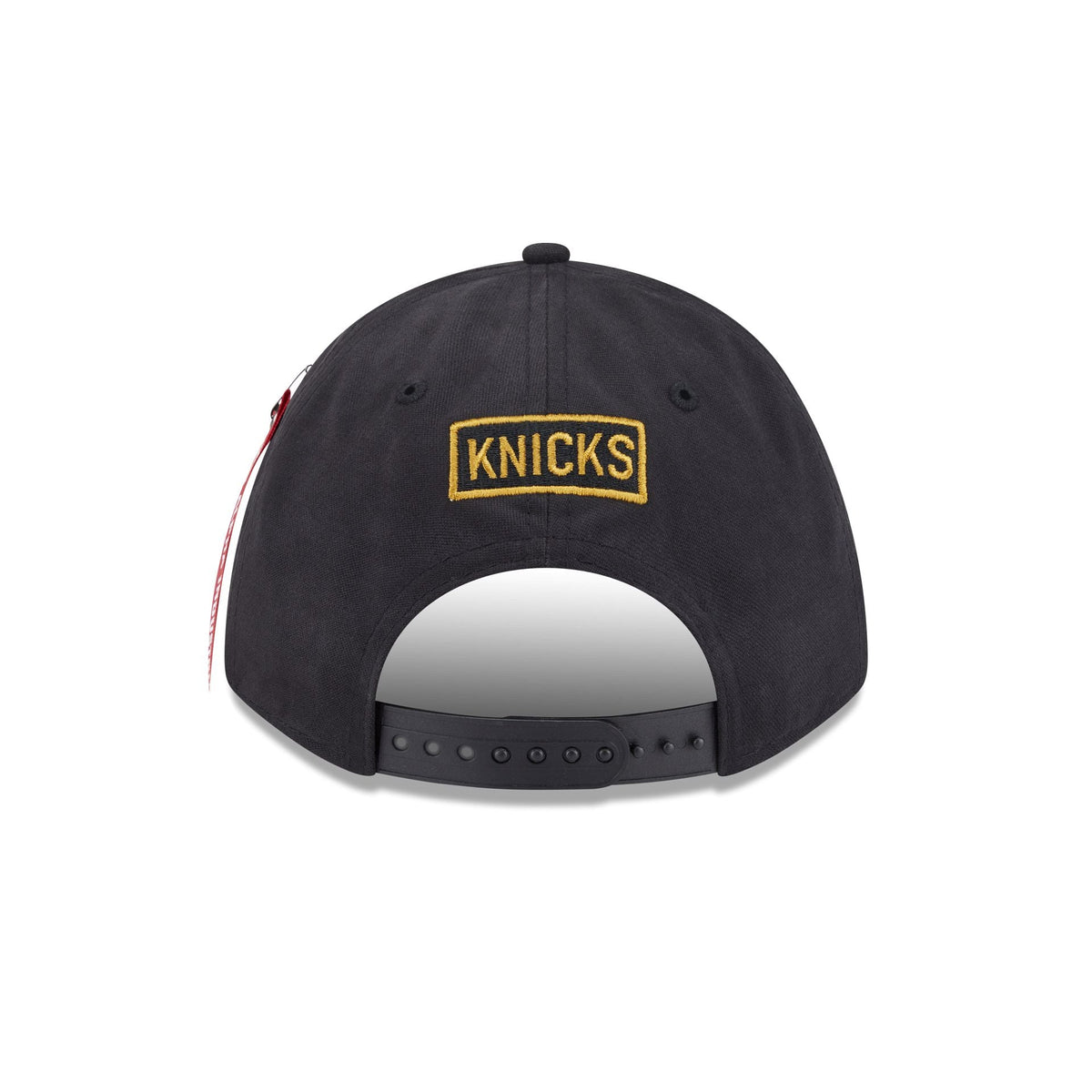 Alpha Industries x New York Knicks Black 9FORTY M-Crown A-Frame Snapback Hat