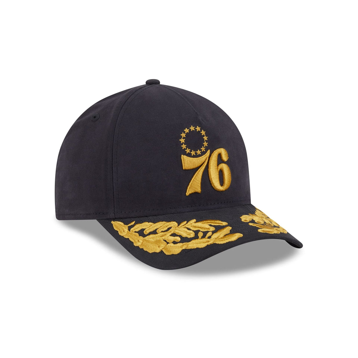 Alpha Industries x Philadelphia 76ers Black 9FORTY M-Crown A-Frame Snapback Hat