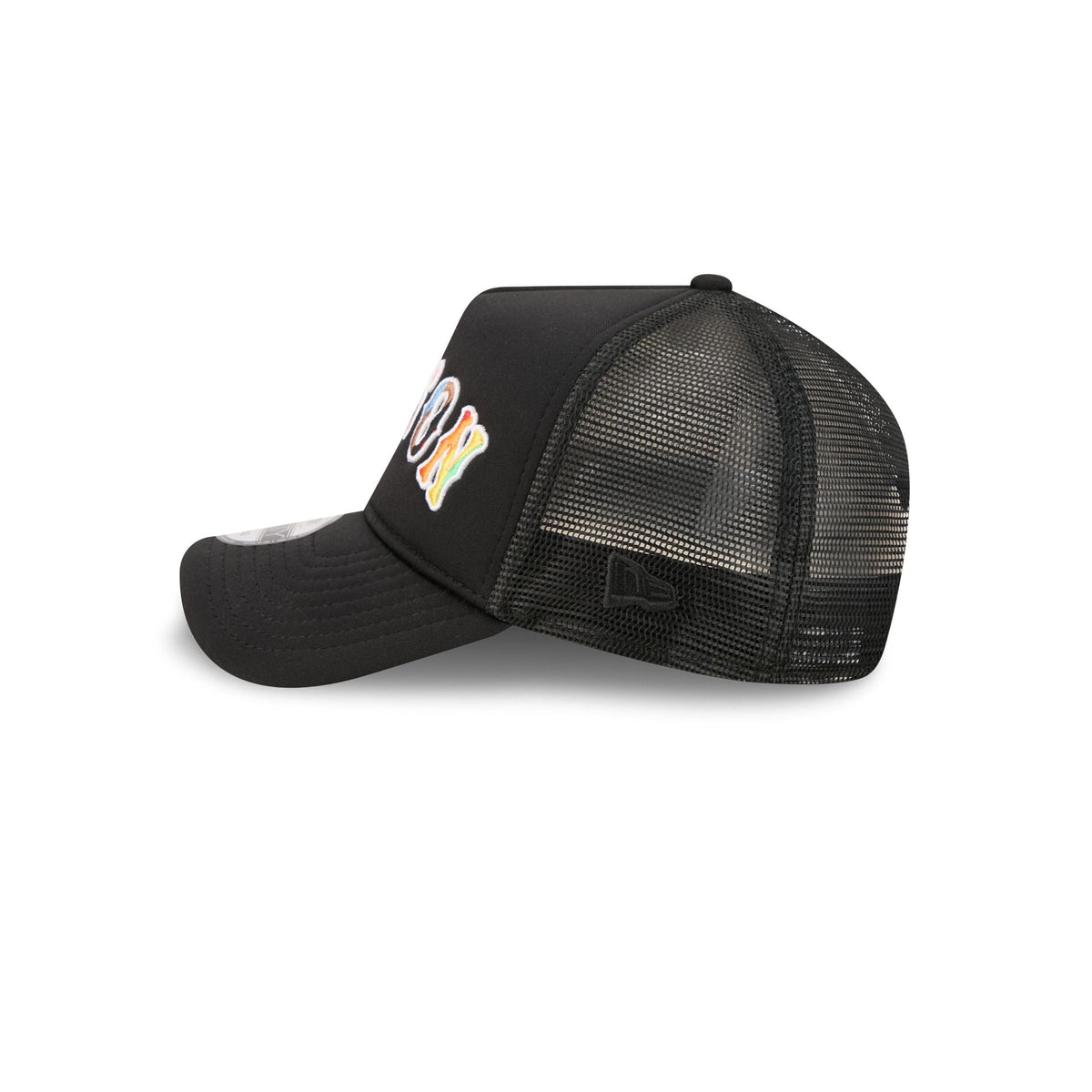 Boston Red Sox Rainbow Wordmark 9FORTY A-Frame Trucker Hat