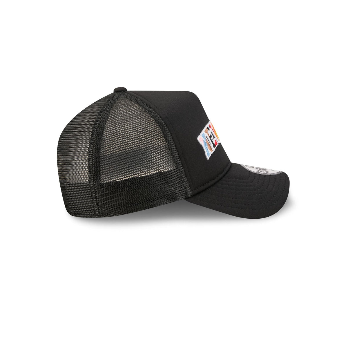 New York Knicks Rainbow Wordmark 9FORTY A-Frame Trucker Hat
