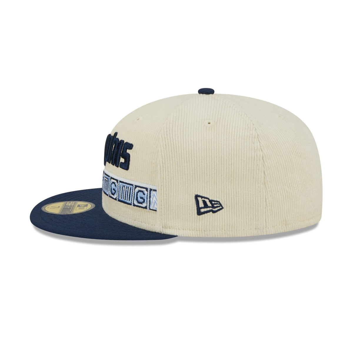 Memphis Grizzlies 2025 City Edition Chrome White Corduroy 59FIFTY Fitted Hat