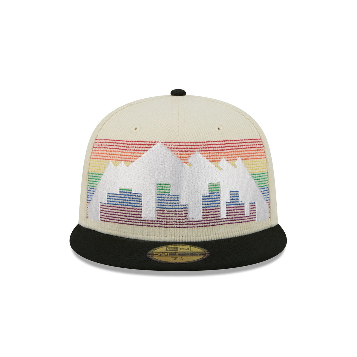 Denver Nuggets 2025 City Edition Chrome White Corduroy 59FIFTY Fitted Hat