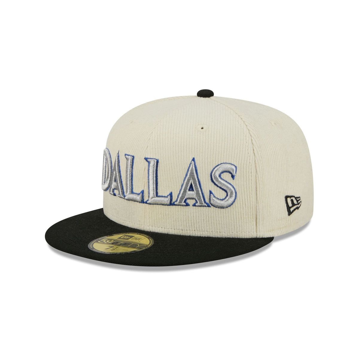 Dallas Mavericks 2025 City Edition Chrome White Corduroy 59FIFTY Fitted Hat