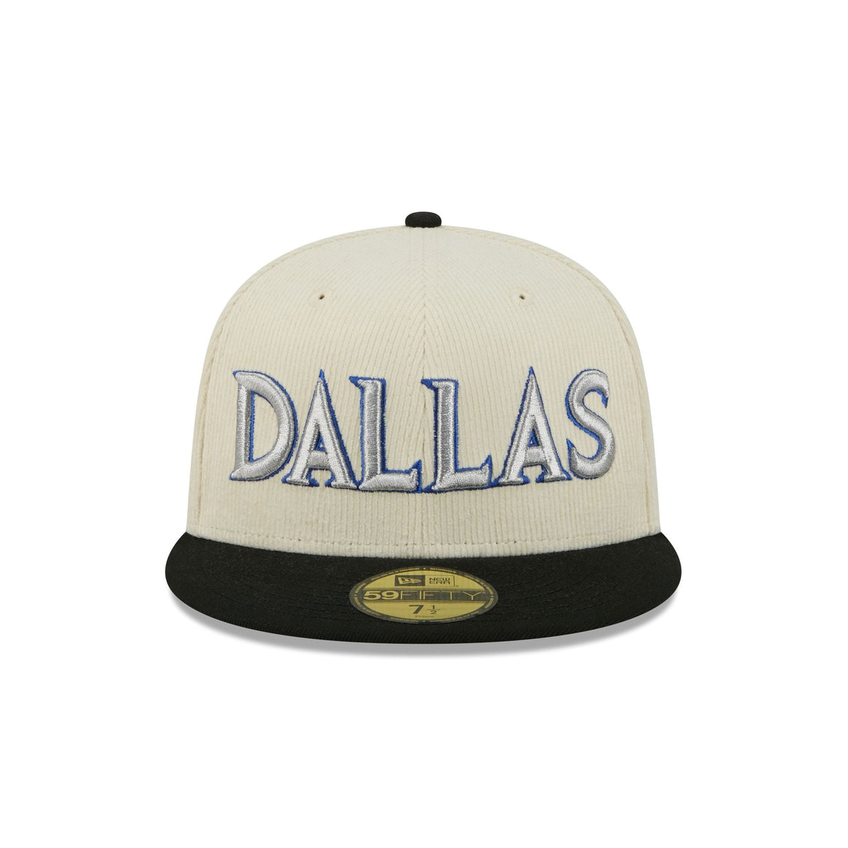 Dallas Mavericks 2025 City Edition Chrome White Corduroy 59FIFTY Fitted Hat