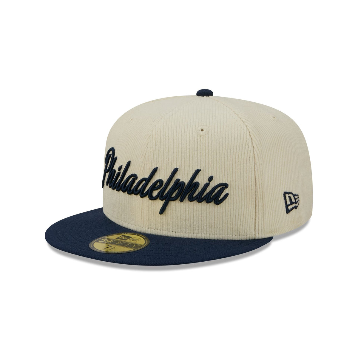 Philadelphia 76ers 2025 City Edition Chrome White Corduroy 59FIFTY Fitted Hat