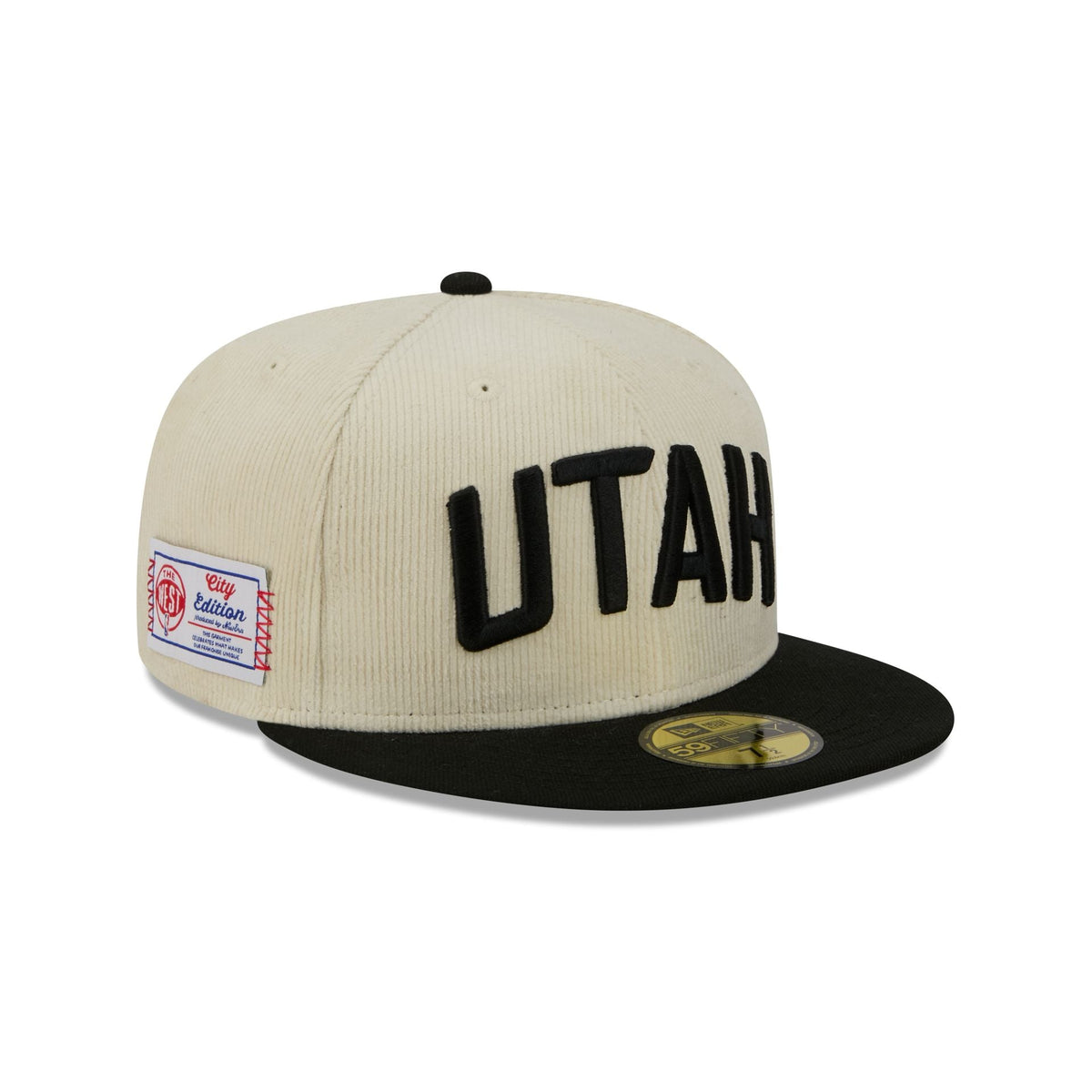 Utah Jazz 2025 City Edition Chrome White Corduroy 59FIFTY Fitted Hat