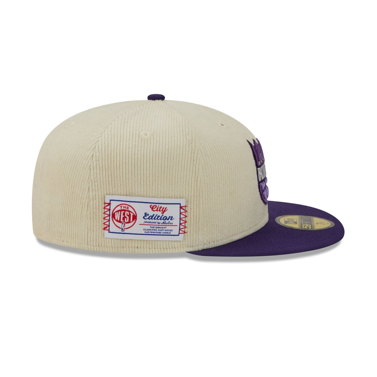 Sacramento Kings 2025 City Edition Chrome White Corduroy 59FIFTY Fitted Hat