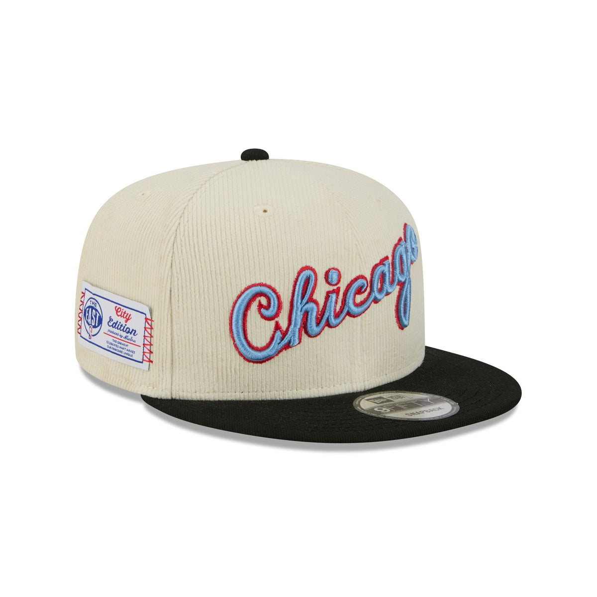 Chicago Bulls 2025 City Edition Chrome White Corduroy 9FIFTY Snapback Hat