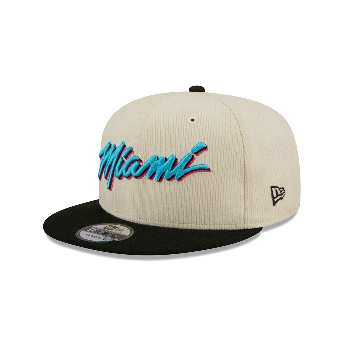 Miami Heat 2025 City Edition Chrome White Corduroy 9FIFTY Snapback Hat