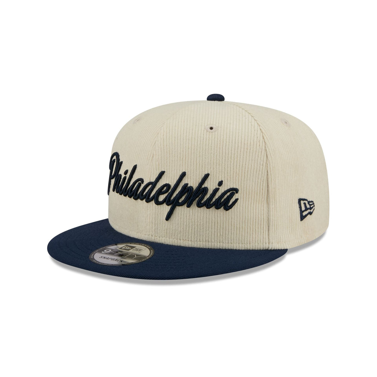 Philadelphia 76ers 2025 City Edition Chrome White Corduroy 9FIFTY Snapback Hat