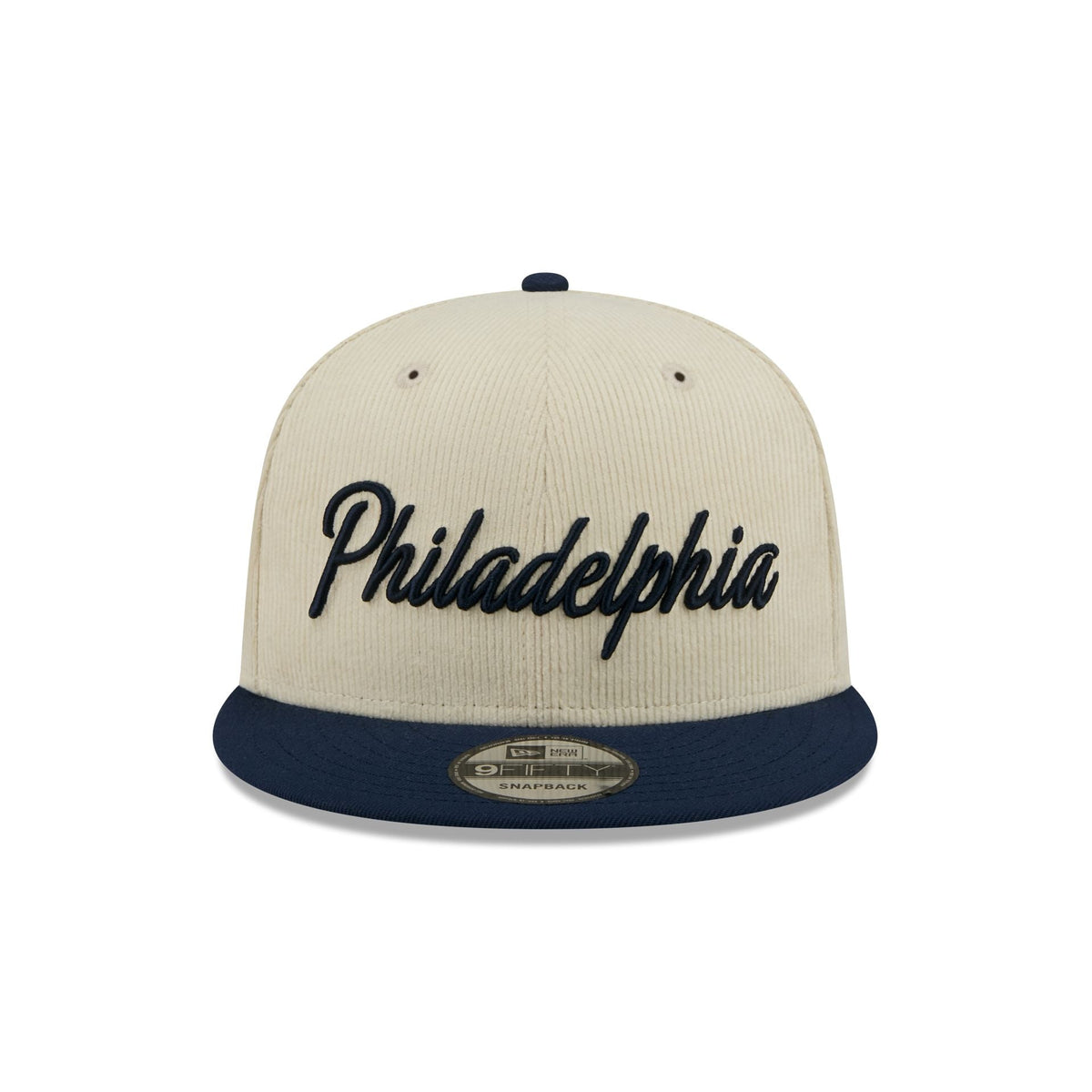 Philadelphia 76ers 2025 City Edition Chrome White Corduroy 9FIFTY Snapback Hat