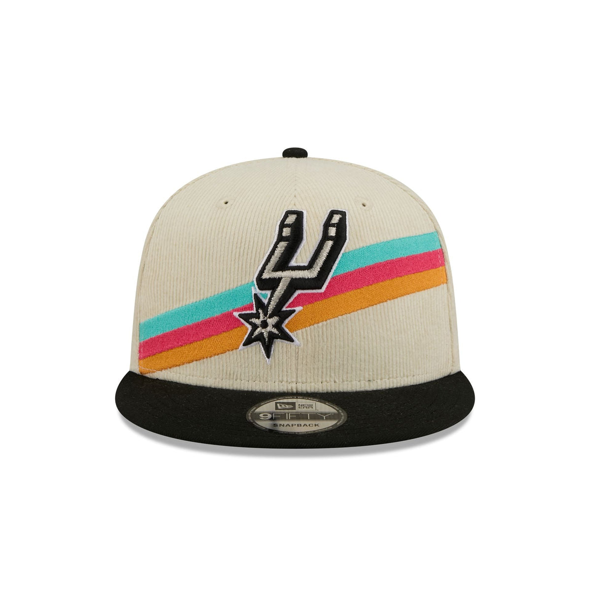 San Antonio Spurs 2025 City Edition Chrome White Corduroy 9FIFTY Snapback Hat