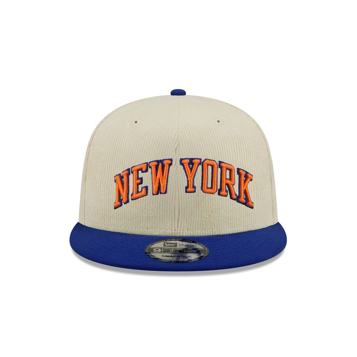 New York Knicks 2025 City Edition Chrome White Corduroy 9FIFTY Snapback Hat