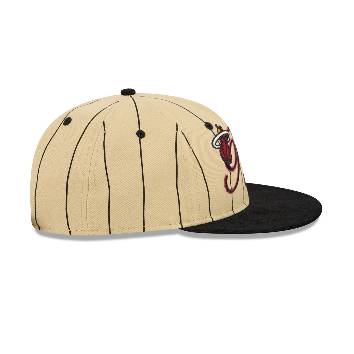 Miami Heat Pinstripe Script Retro Crown 9FIFTY Adjustable Hat