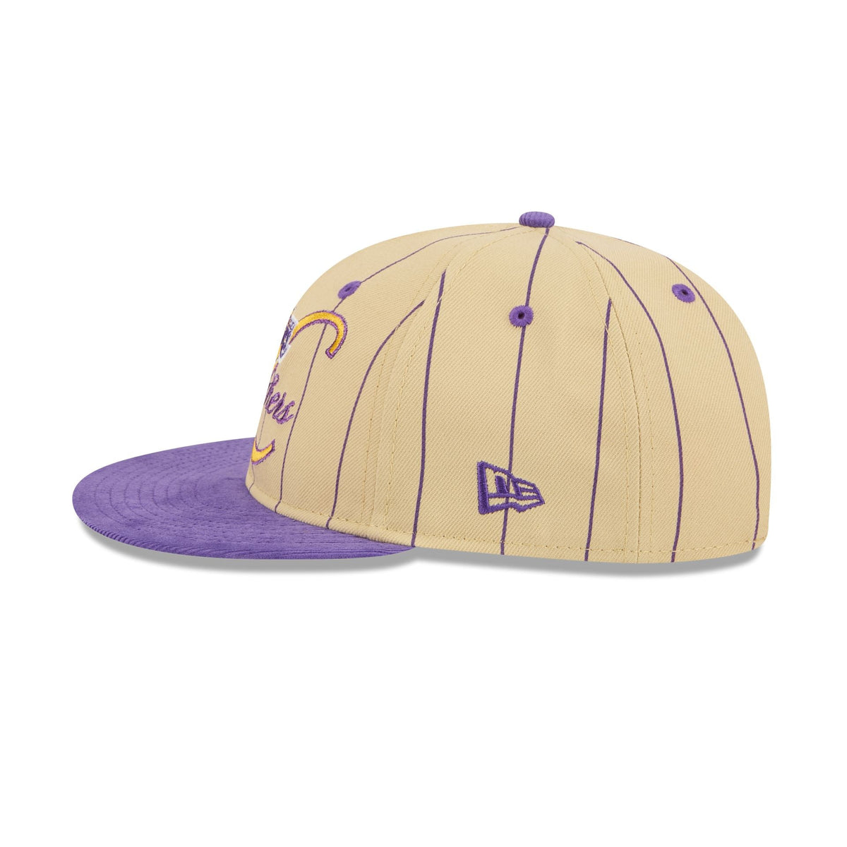 Los Angeles Lakers Pinstripe Script Retro Crown 9FIFTY Adjustable Hat