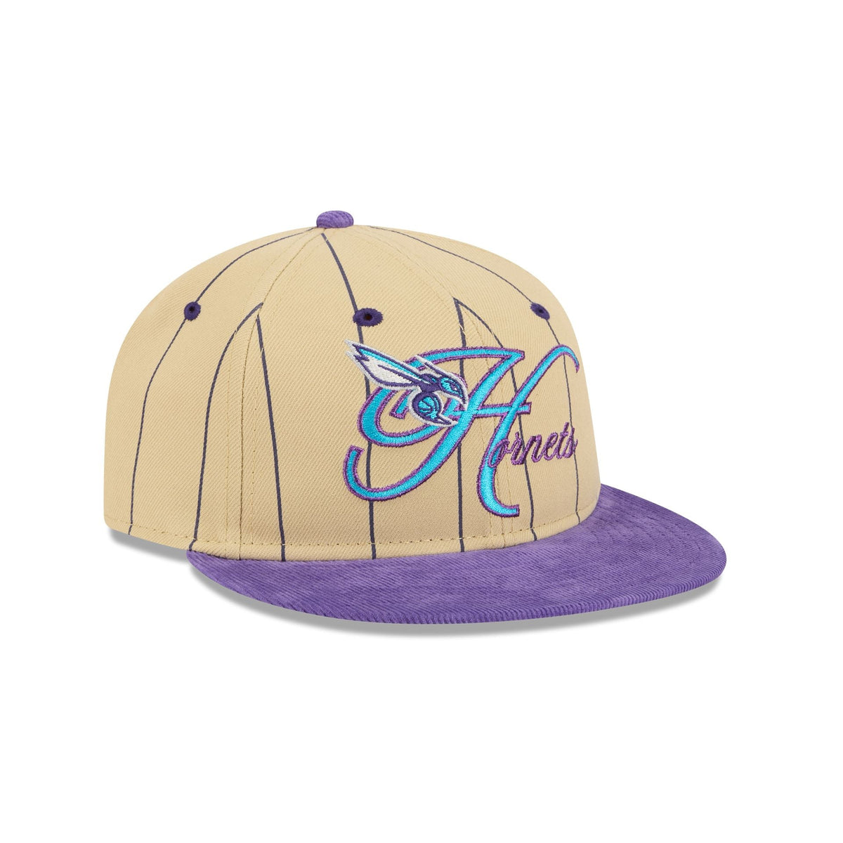 Charlotte Hornets Pinstripe Script Retro Crown 9FIFTY Adjustable Hat