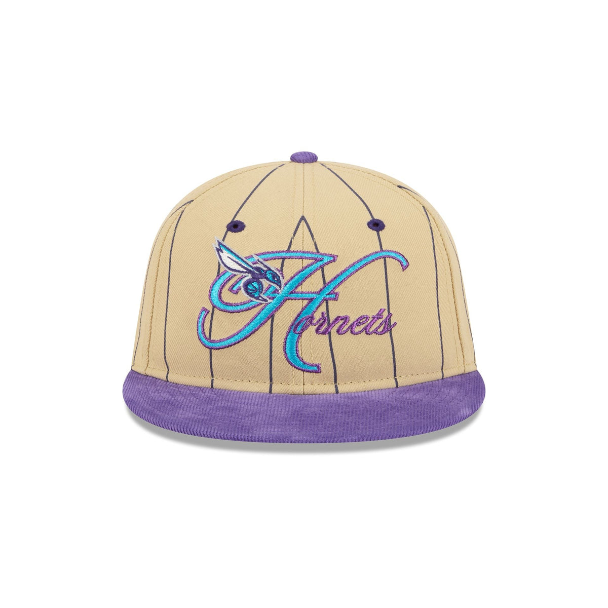 Charlotte Hornets Pinstripe Script Retro Crown 9FIFTY Adjustable Hat