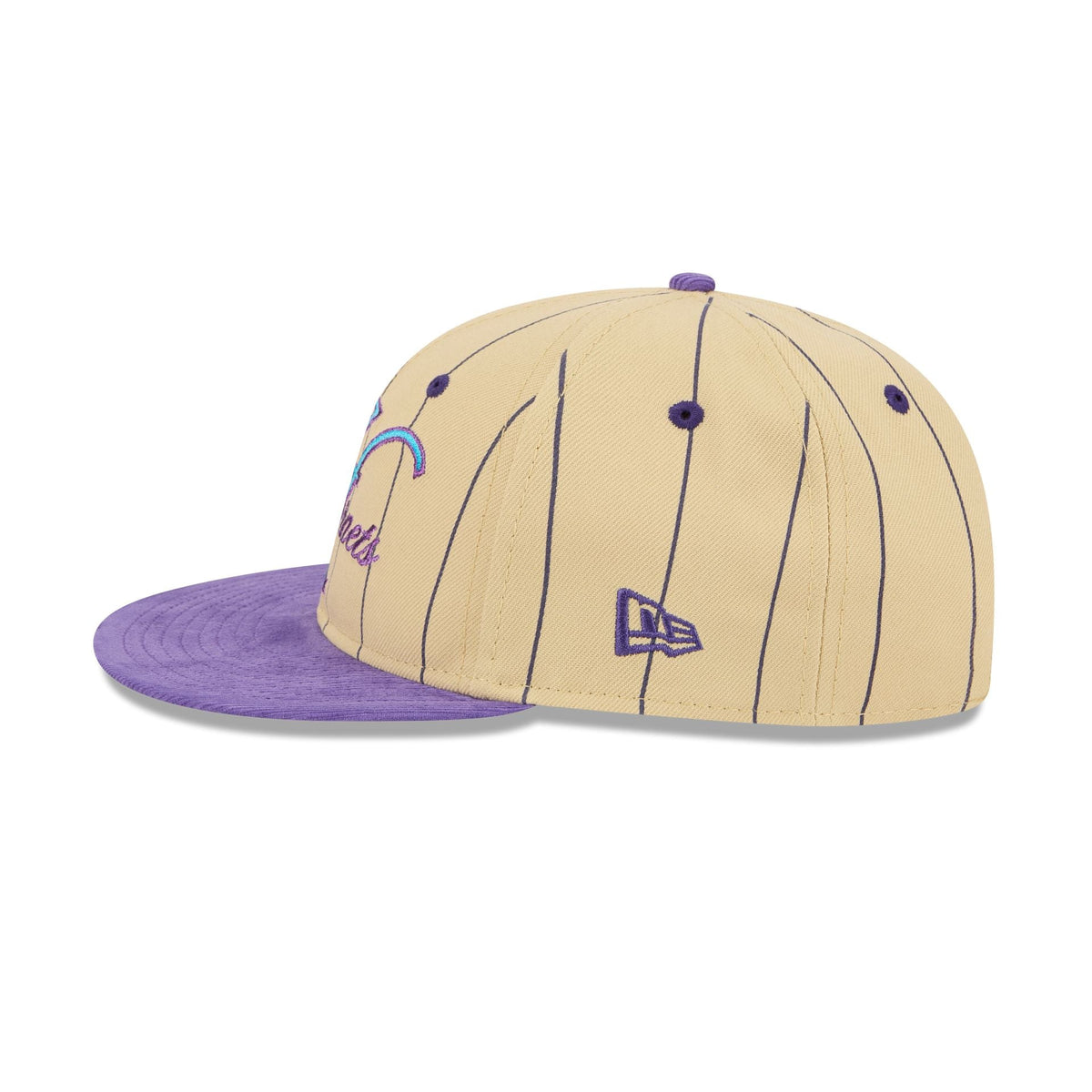 Charlotte Hornets Pinstripe Script Retro Crown 9FIFTY Adjustable Hat