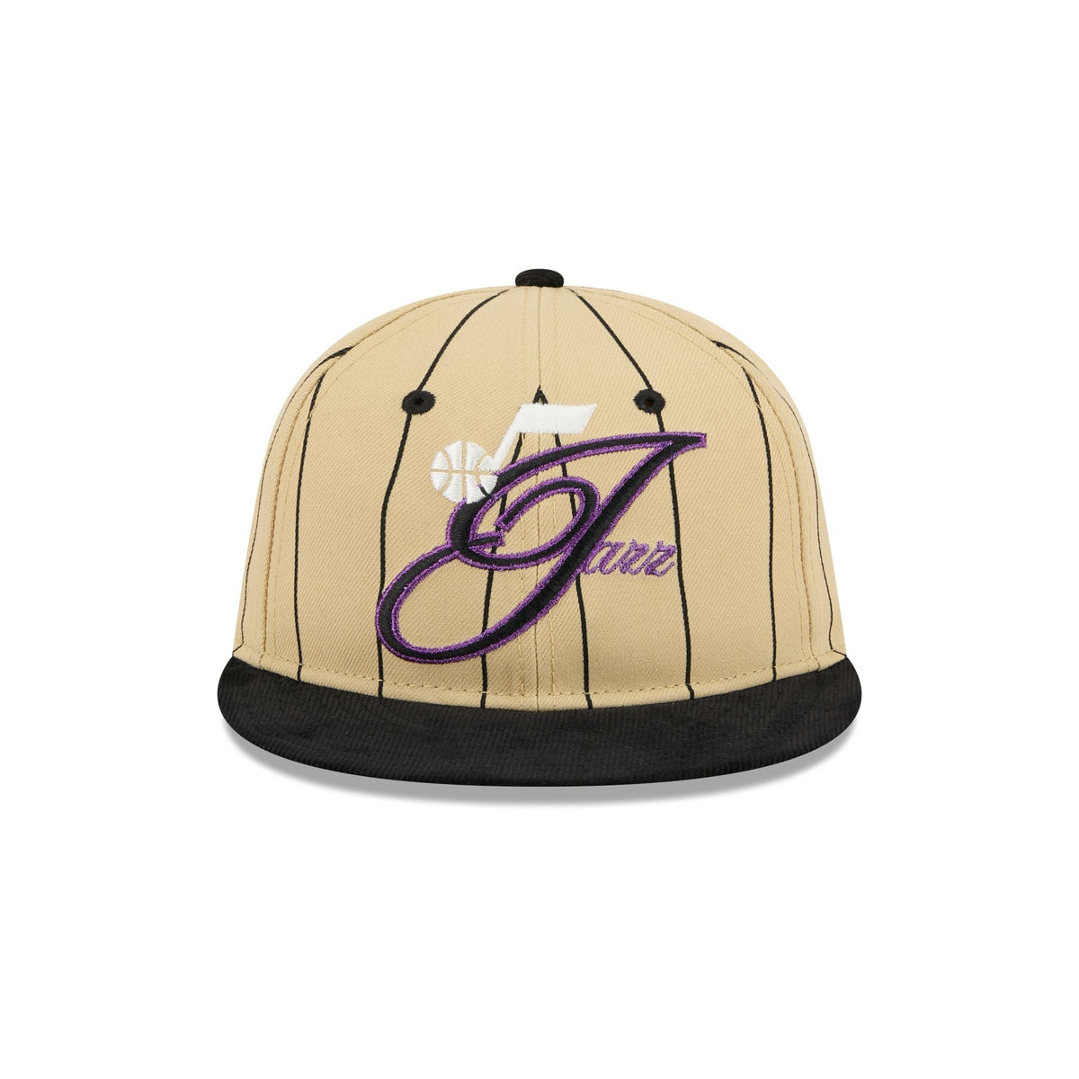 Utah Jazz Pinstripe Script Retro Crown 9FIFTY Adjustable Hat