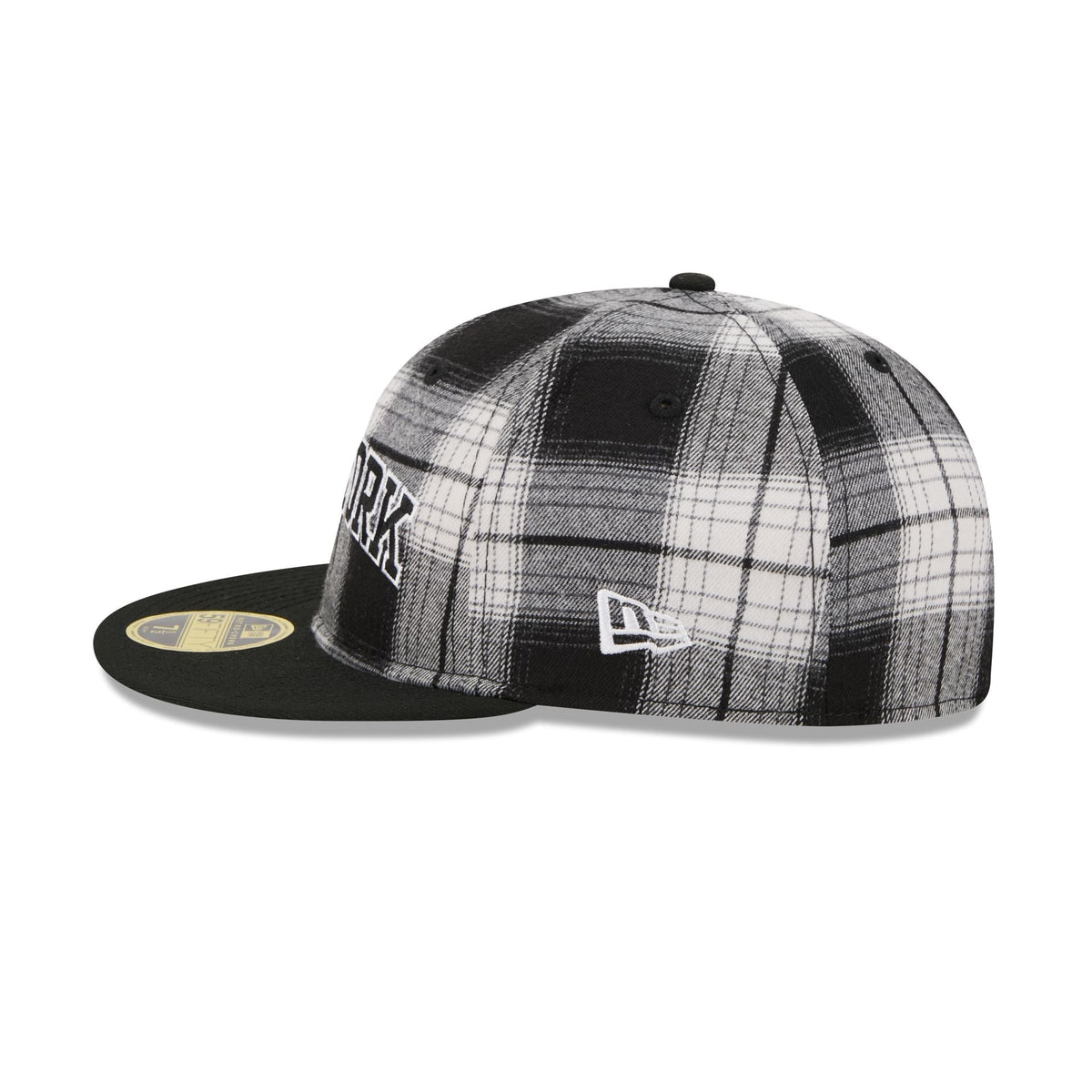 New York Knicks Grunge Plaid Retro Crown 59FIFTY Fitted Hat