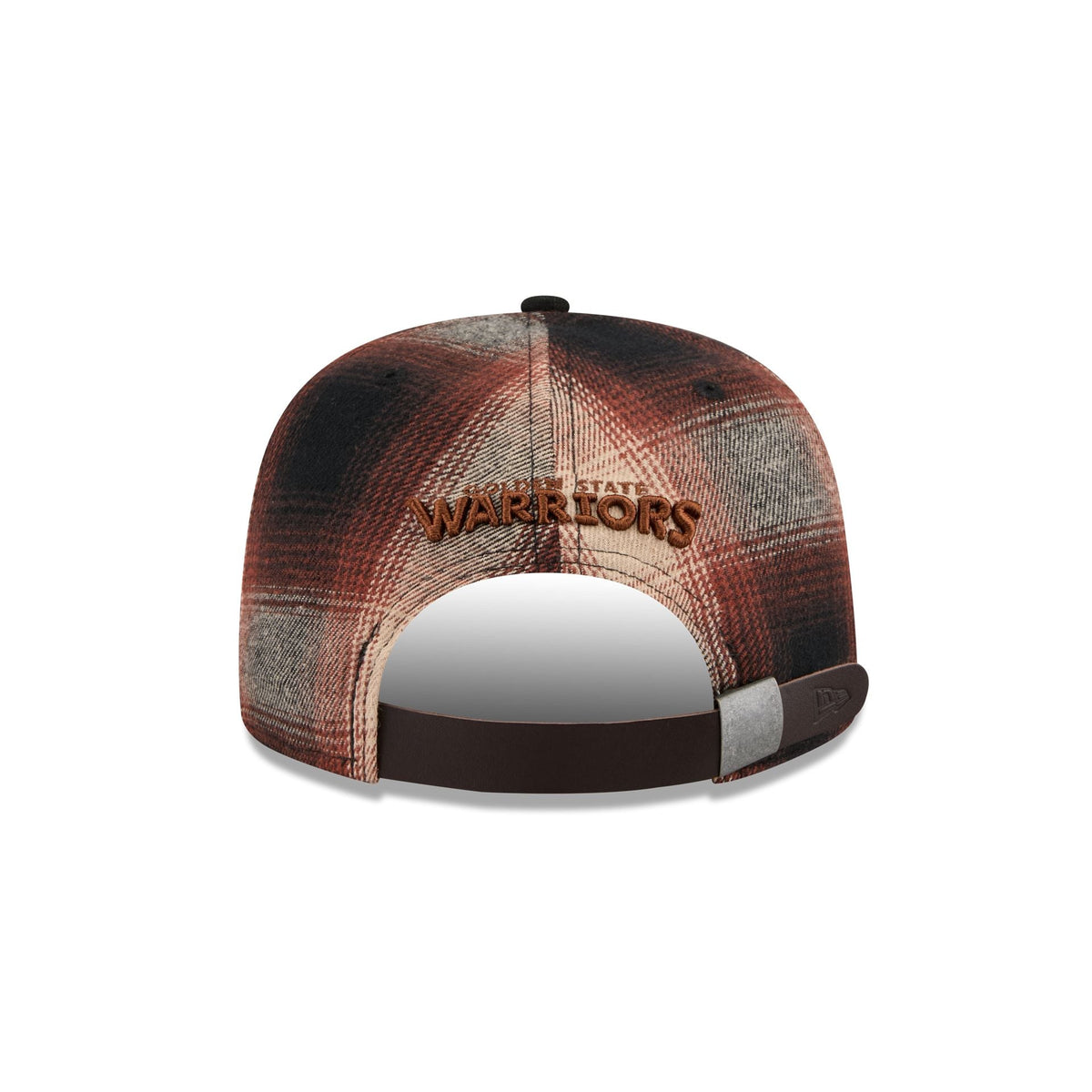 Golden State Warriors Grunge Plaid 9FIFTY A-Frame Adjustable Hat