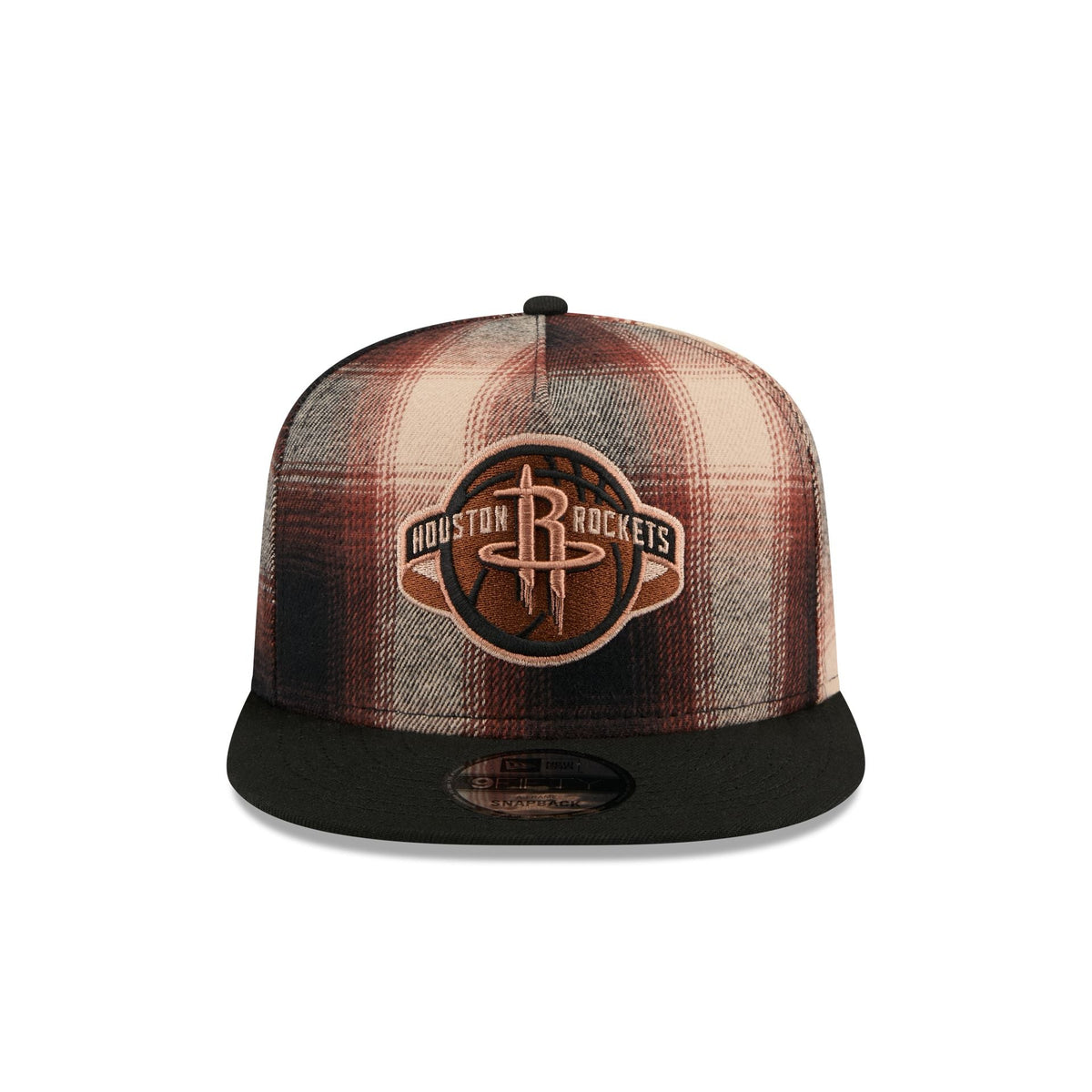 Houston Rockets Grunge Plaid 9FIFTY A-Frame Adjustable Hat