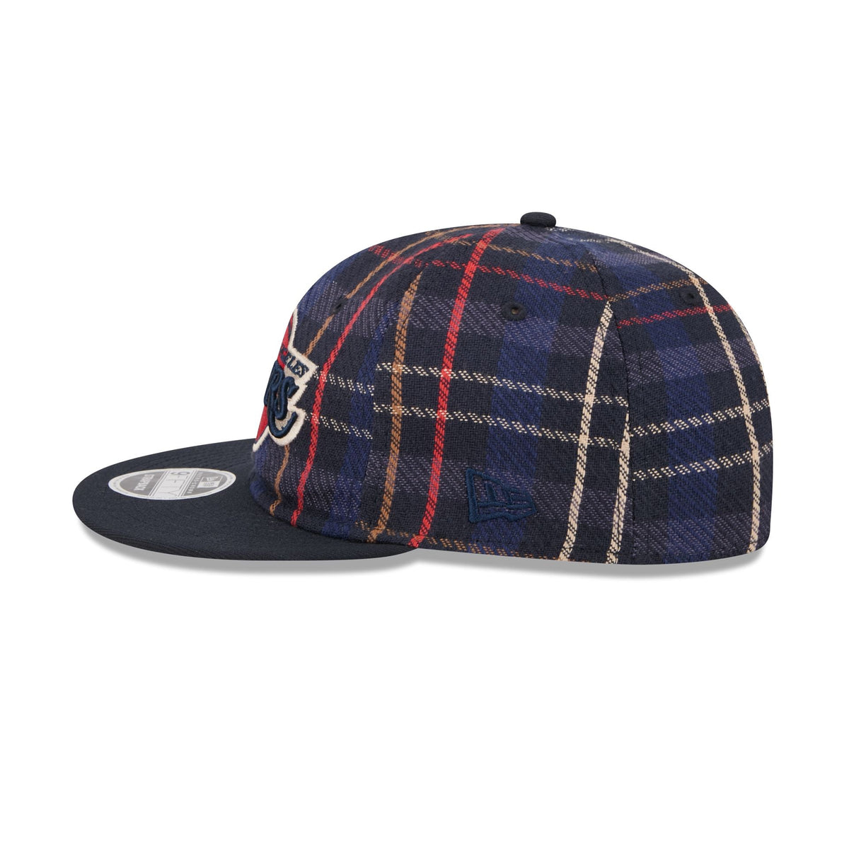 Los Angeles Lakers Grunge Plaid Retro Crown 9FIFTY Adjustable Hat