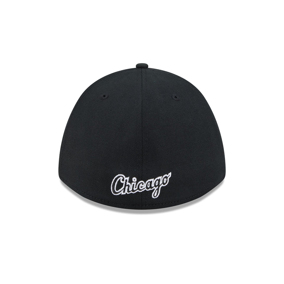 Chicago White Sox Black and White 39THIRTY M-Crown Stretch Fit Hat