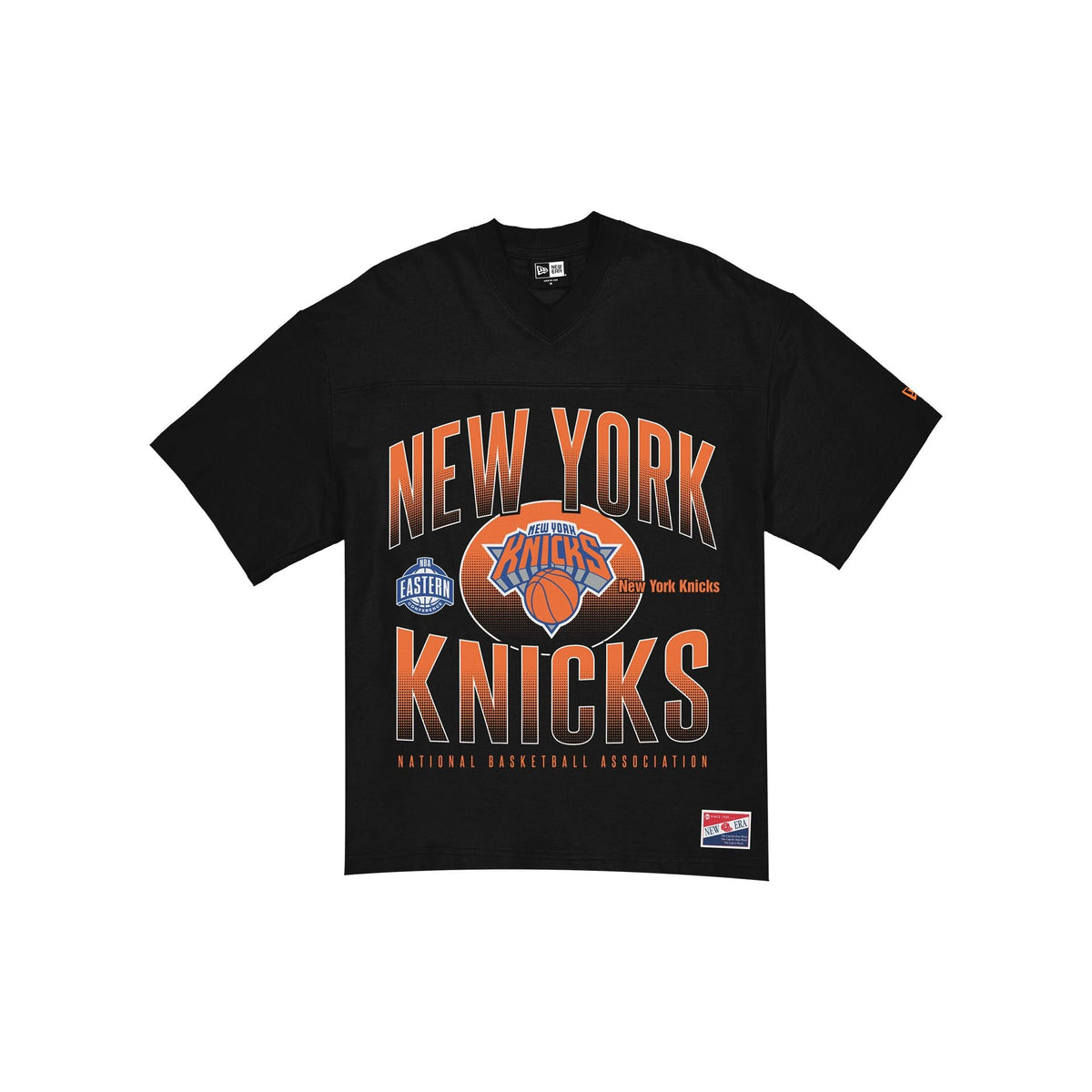 New York Knicks Throwback Black Boxy T-Shirt