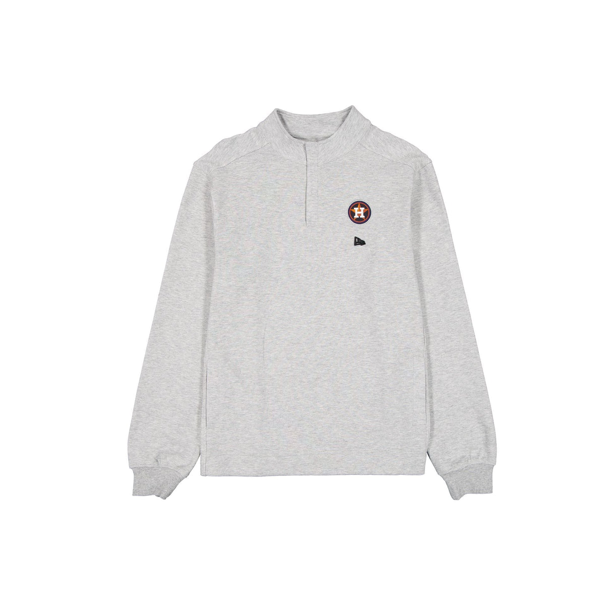 Houston Astros Logo Essentials Heather Gray Quarter Zip