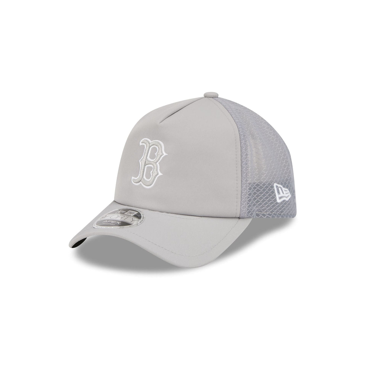 Boston Red Sox 2026 Batting Practice Gray 9FORTY APEX Trucker Hat