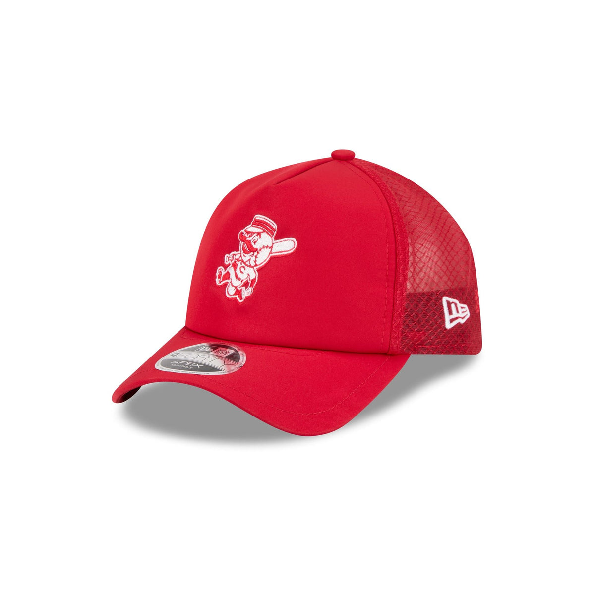 Cincinnati Reds 2026 Batting Practice Alt Mr. Red 9FORTY APEX Trucker Hat
