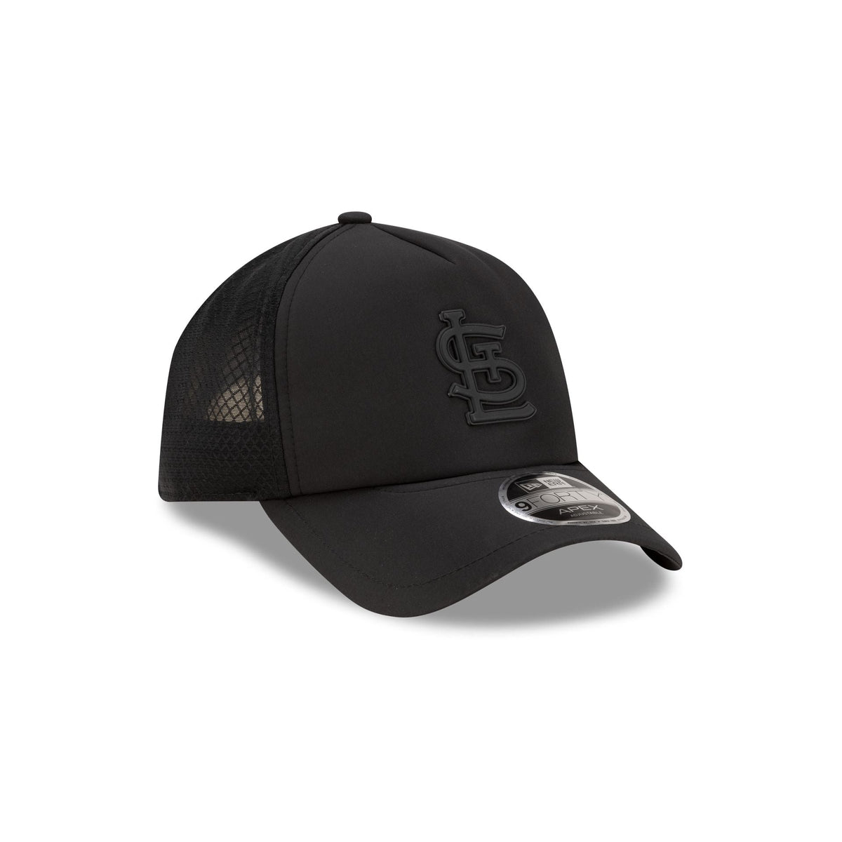 St. Louis Cardinals 2026 Batting Practice Black 9FORTY APEX Trucker Hat
