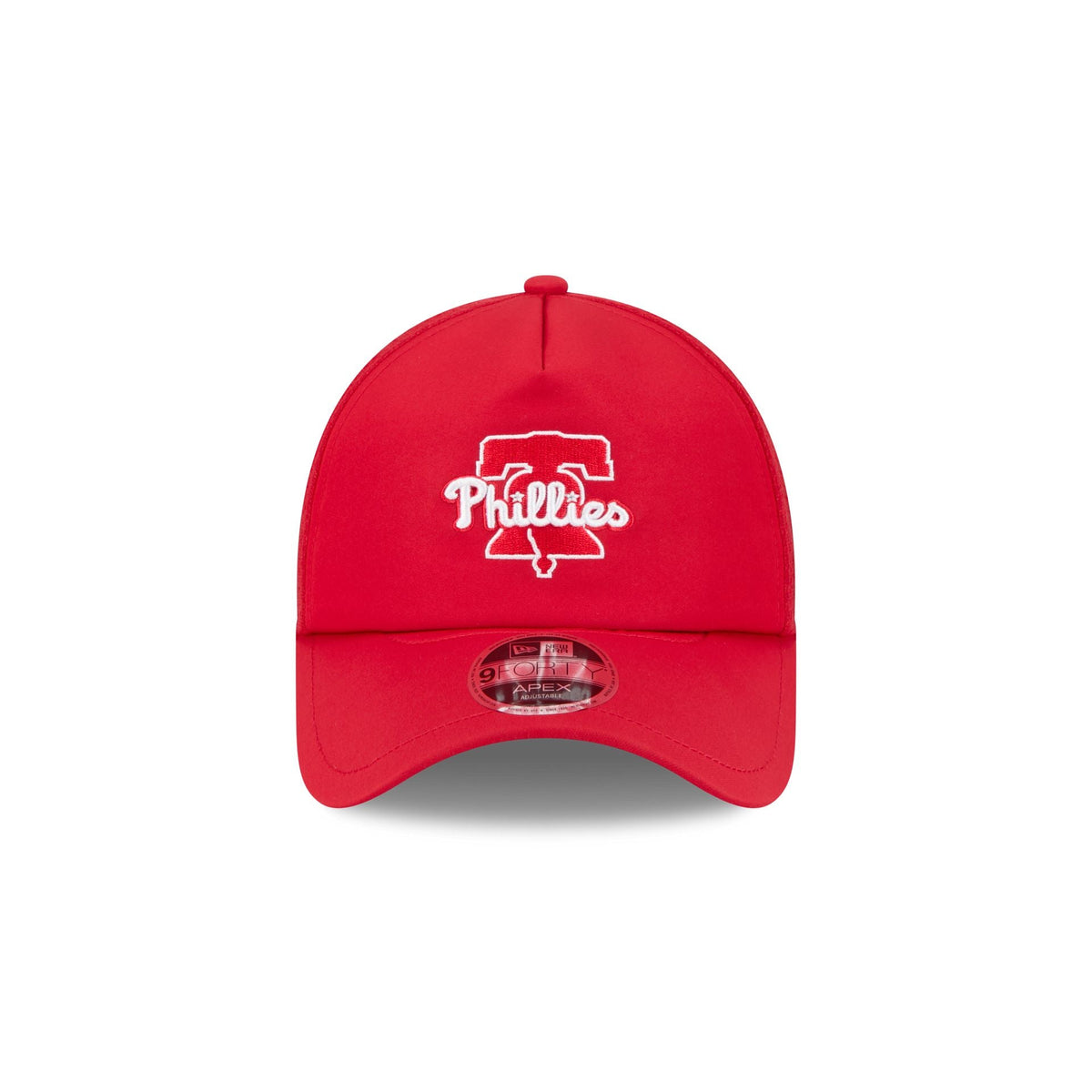 Philadelphia Phillies 2026 Batting Practice Alt Red Bell 9FORTY APEX Trucker Hat