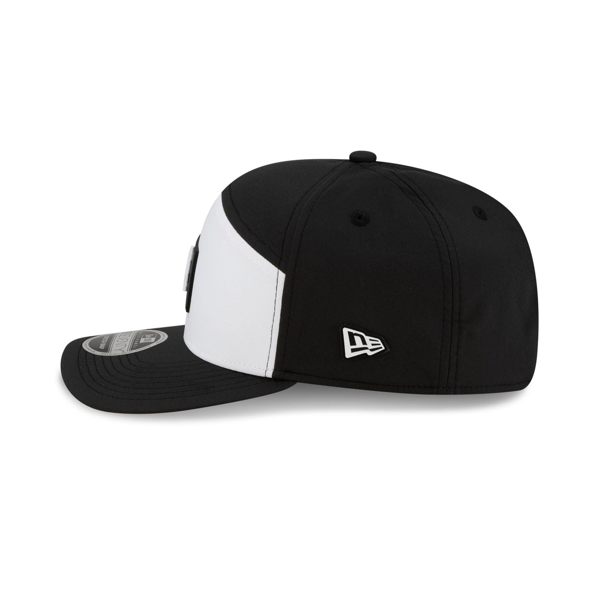 Los Angeles Dodgers 2026 Clubhouse Black & White Split Panel 9SEVENTY Stretch-Snap Hat