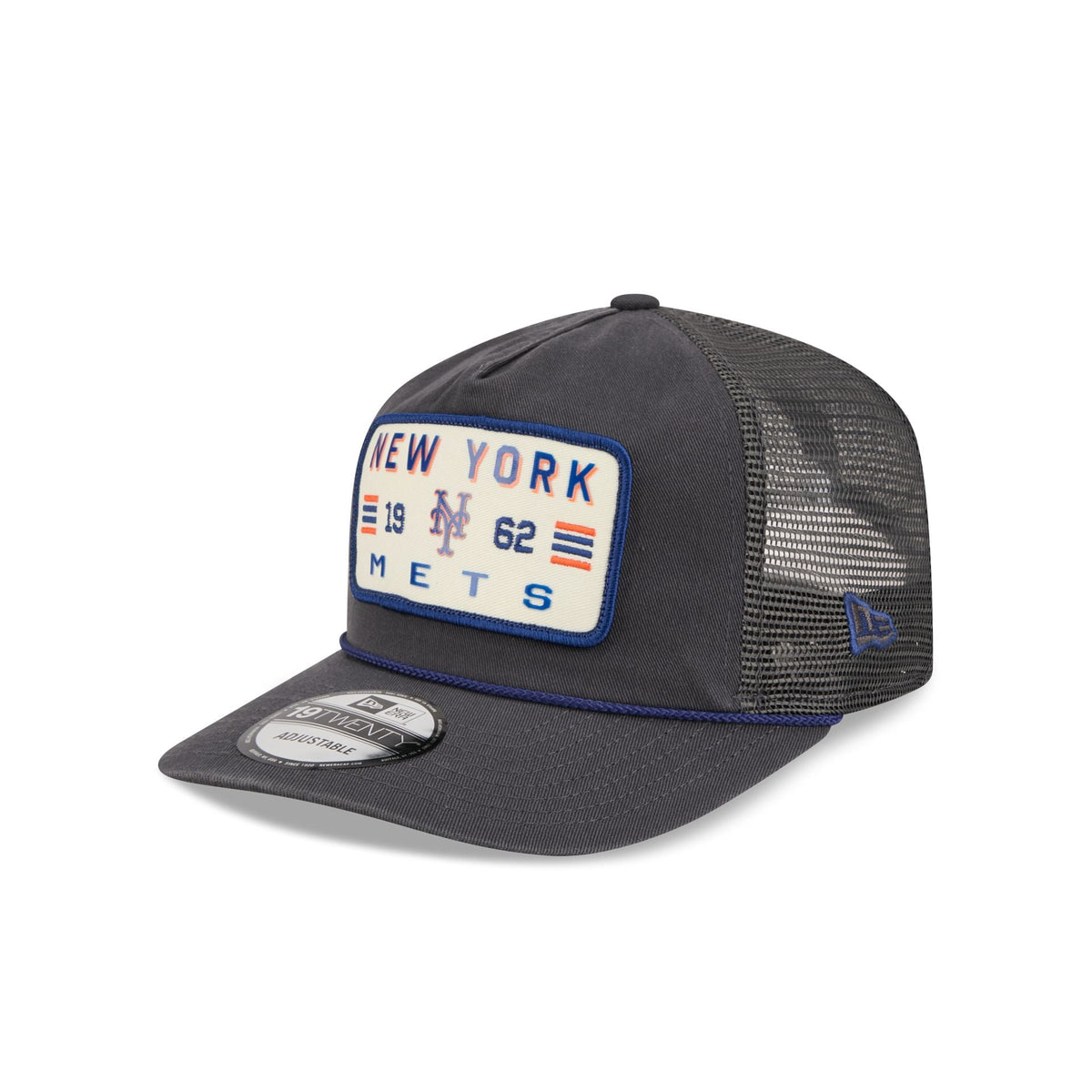New York Mets Washed Graphite 19TWENTY Trucker Hat