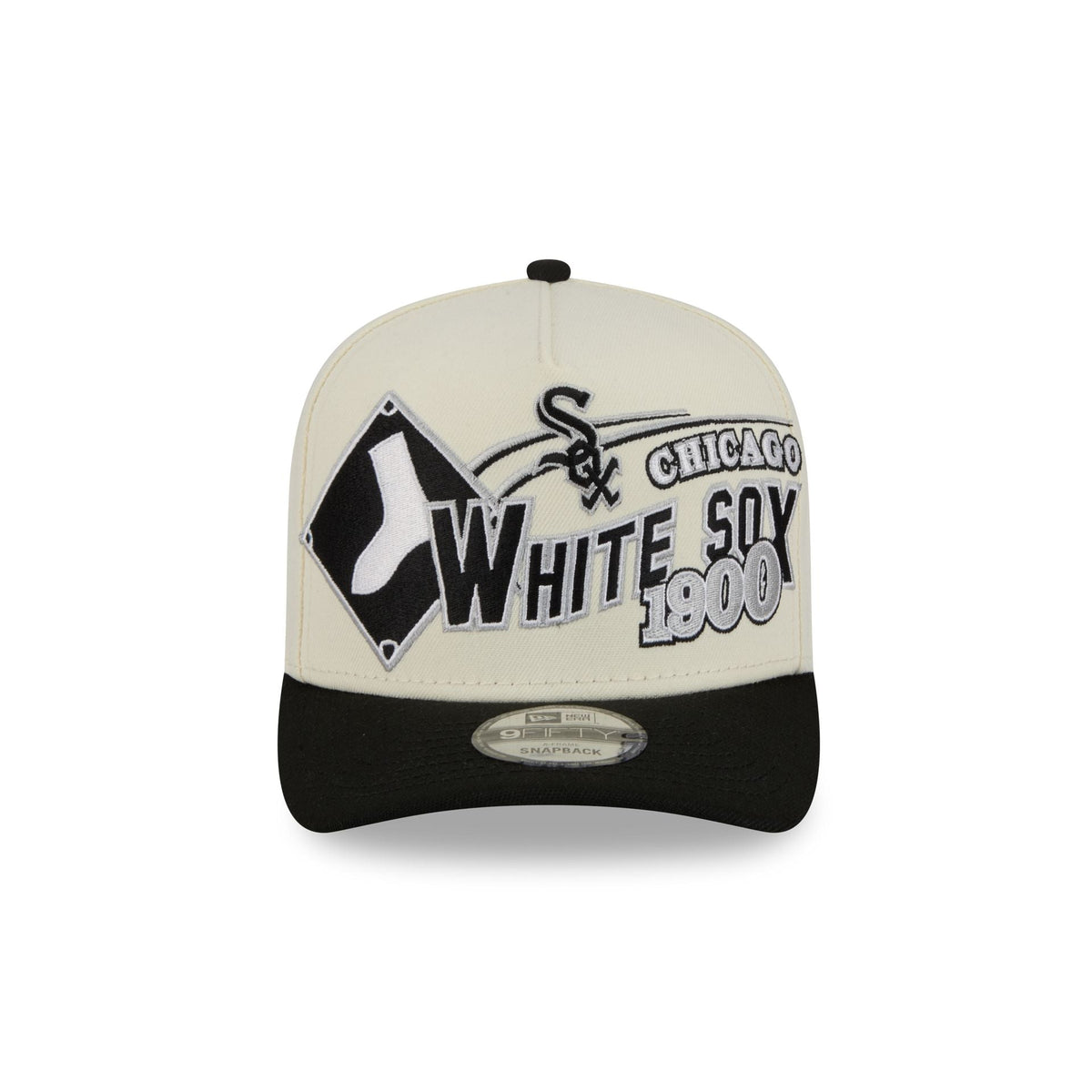 Chicago White Sox Chrome White Classic 9FIFTY A-Frame Snapback Hat