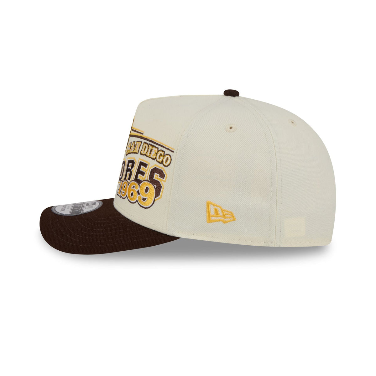 San Diego Padres Chrome White Classic 9FIFTY A-Frame Snapback Hat